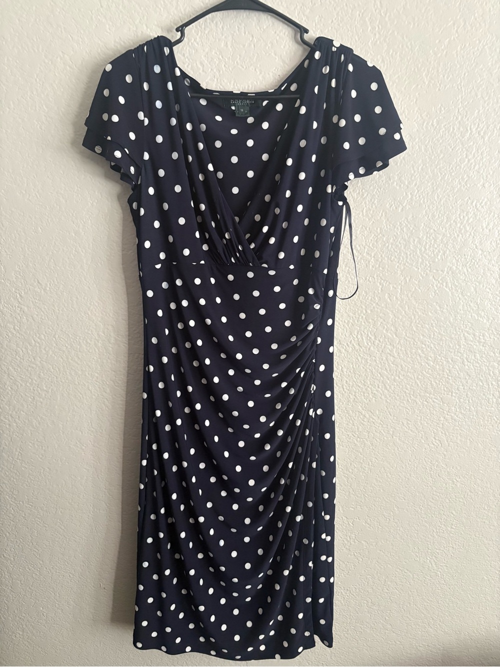 Lauren Ralph Lauren Faux-Wrap Polka Dot Dress